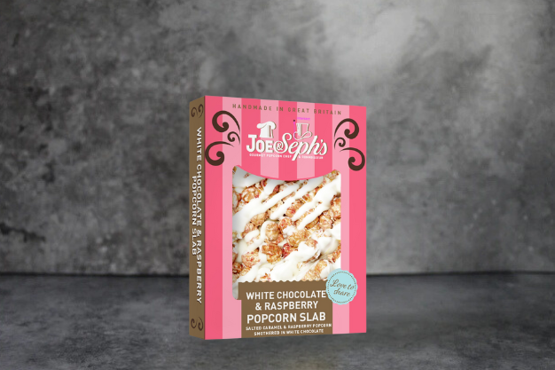 Joe & Sephs - White Chocolate & Raspberry Popcorn Slab