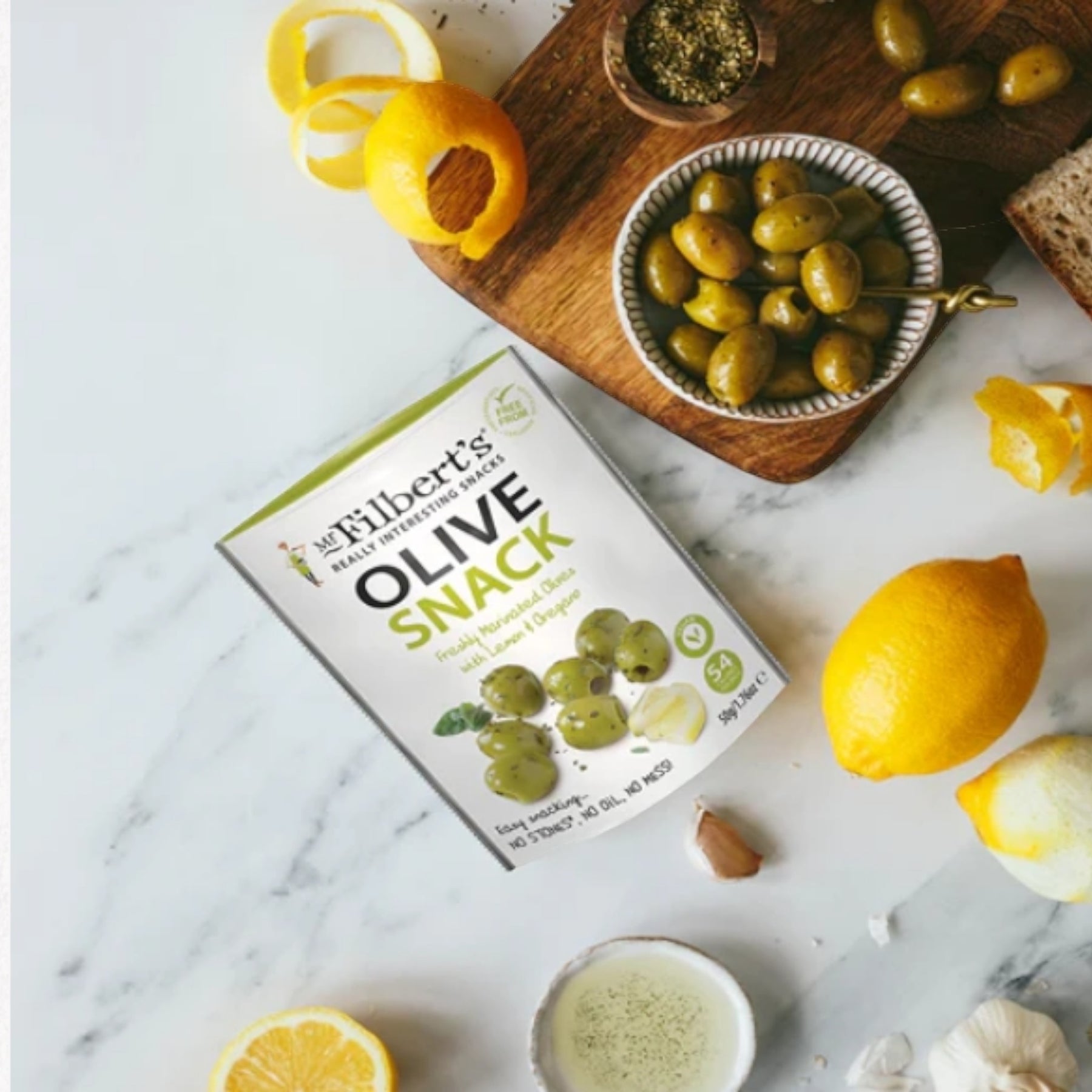 Mr Filberts - Green Olives - Lemon & Oregano (50g)