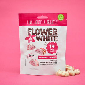 Flower & White - Raspberry Crumble Meringue Bites (75g)