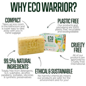 Little Soap Company Eco Warrior Body Scrub Bar Citrus Oils (100g)