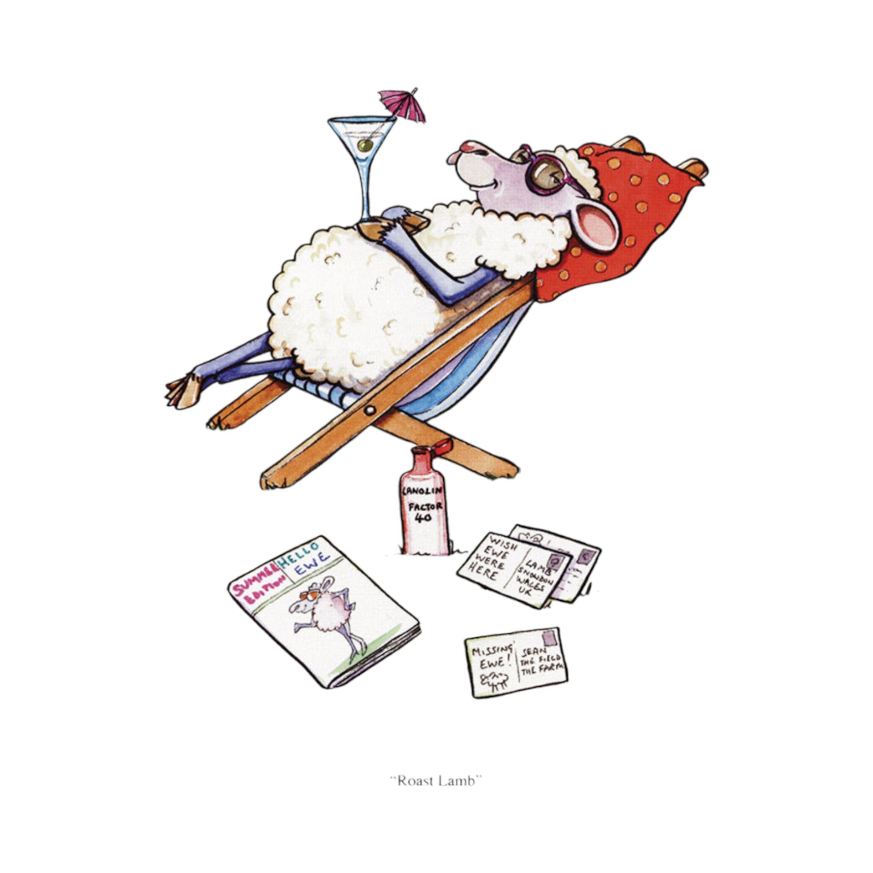 Roast Lamb Greeting Cards